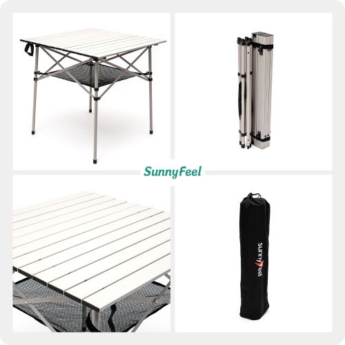 SUNNYFEEL Outdoor Folding Table | Lightweight Compact Aluminum Camping Table SUNNYFEEL Outdoor Folding Table | Lightweight Compact Aluminum Camping Table